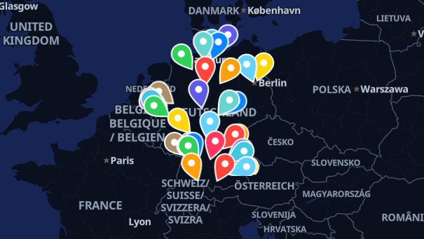 Map of company locations