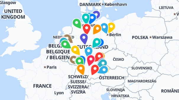 Map of company locations