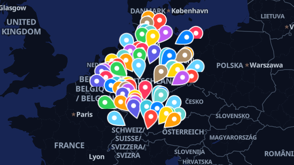 Map of company locations