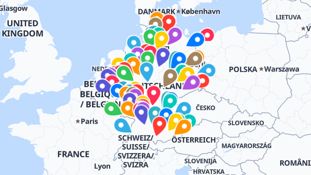 Map of company locations