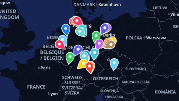 Map of company locations