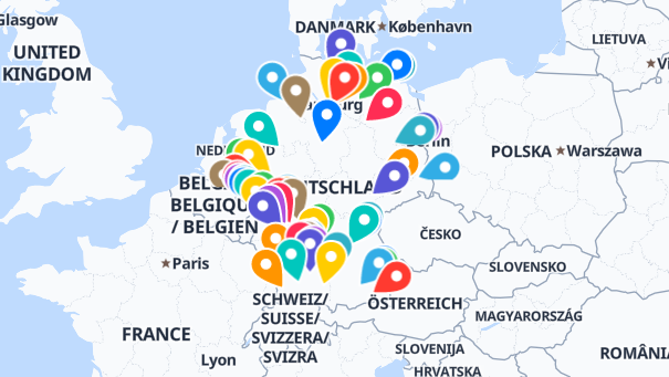 Map of company locations