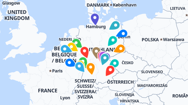 Map of company locations