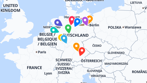 Map of company locations