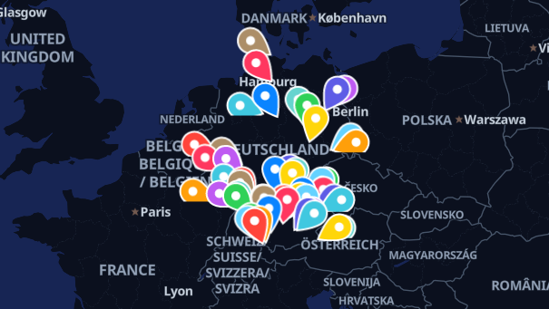 Map of company locations