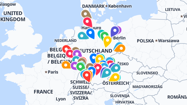 Map of company locations