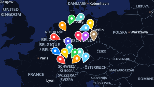 Map of company locations