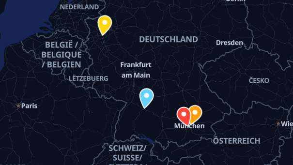 Map of company locations