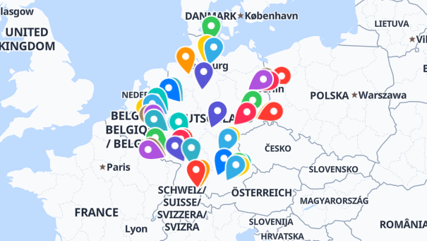 Map of company locations