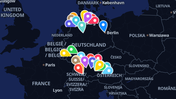 Map of company locations
