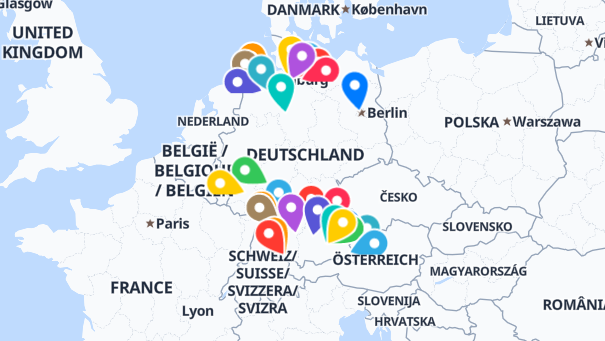 Map of company locations