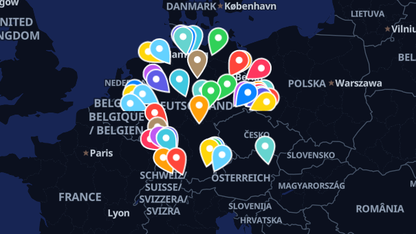 Map of company locations