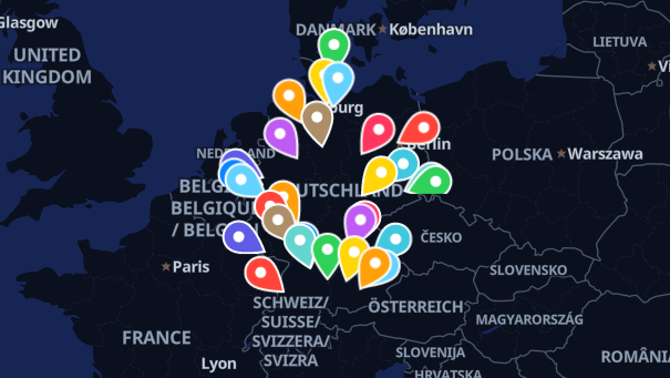 Map of company locations