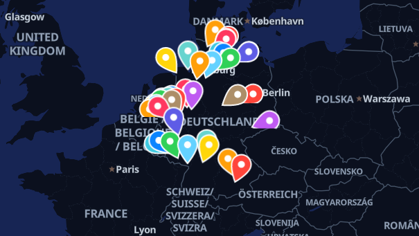 Map of company locations