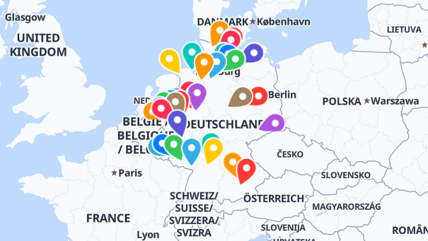Map of company locations
