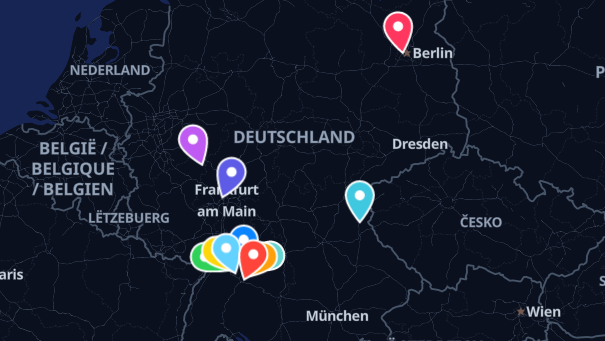Map of company locations
