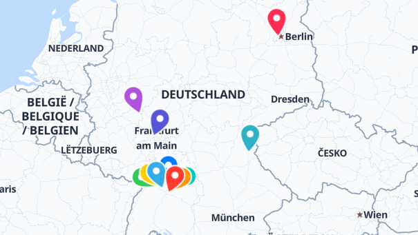 Map of company locations