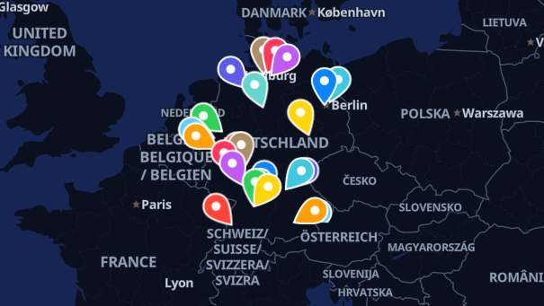 Map of company locations