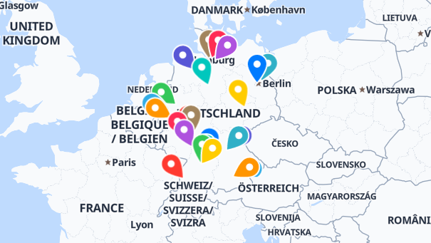 Map of company locations