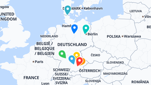 Map of company locations