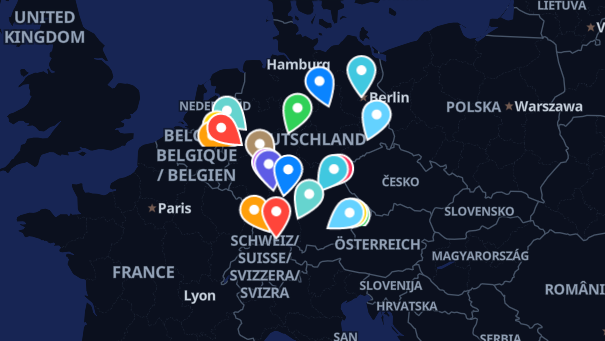 Map of company locations
