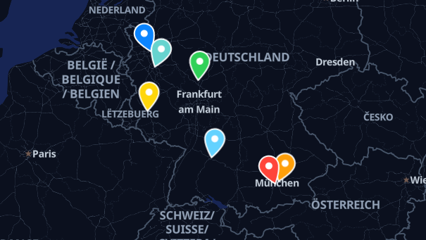Map of company locations