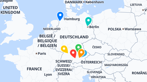 Map of company locations