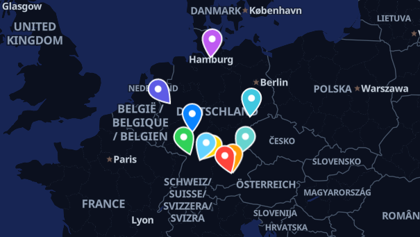 Map of company locations