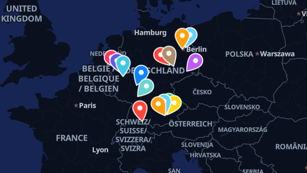 Map of company locations