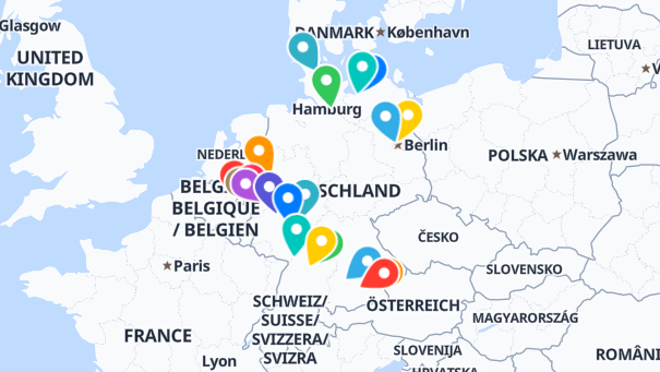 Map of company locations
