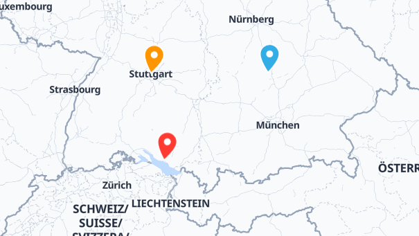 Map of company locations