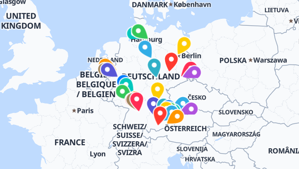 Map of company locations
