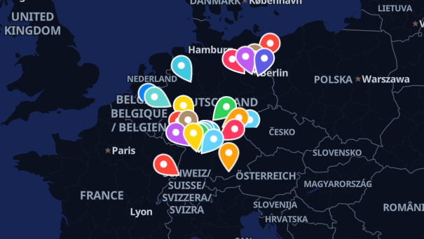 Map of company locations