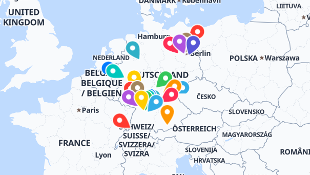 Map of company locations