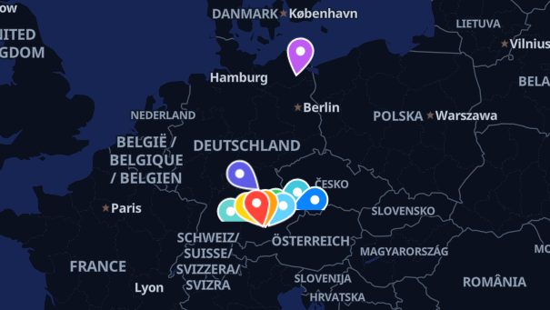 Map of company locations