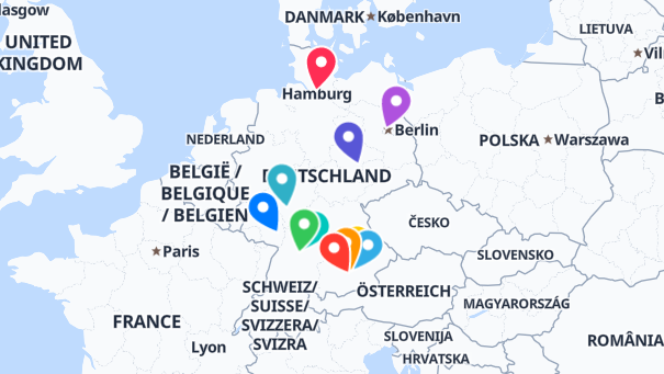 Map of company locations