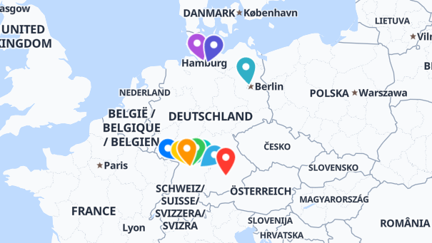 Map of company locations
