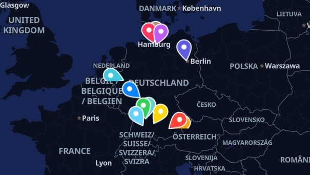 Map of company locations