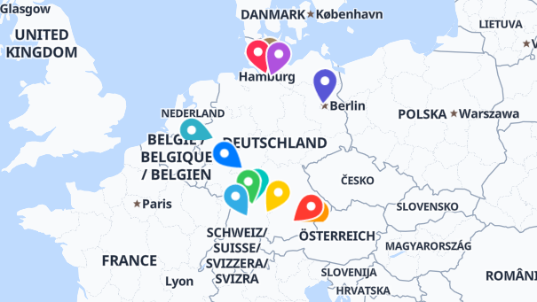 Map of company locations