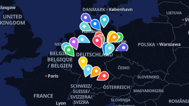 Map of company locations