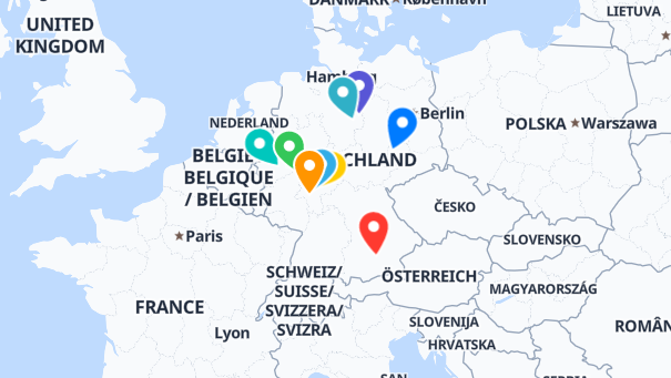 Map of company locations