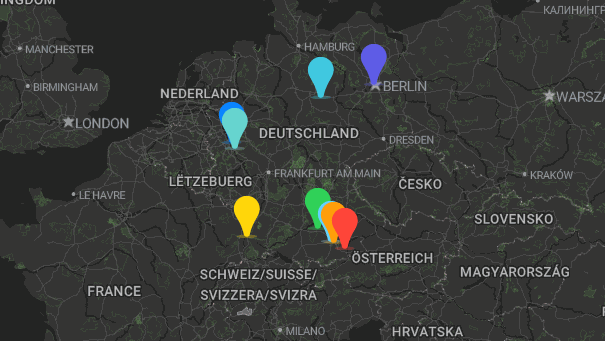 Map of company locations