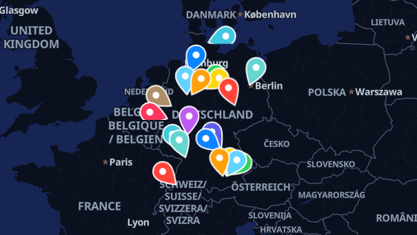 Map of company locations