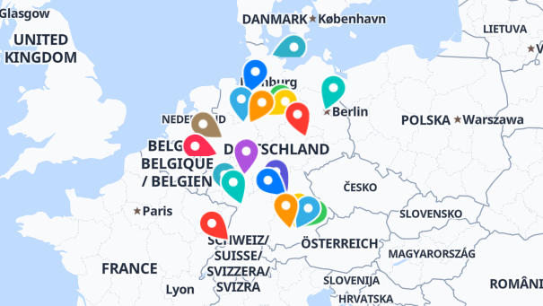 Map of company locations