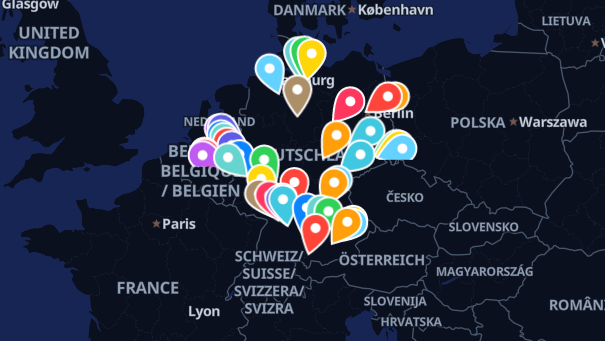 Map of company locations