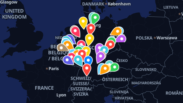 Map of company locations