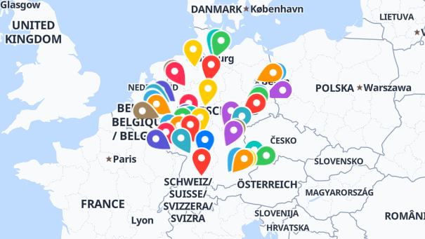 Map of company locations
