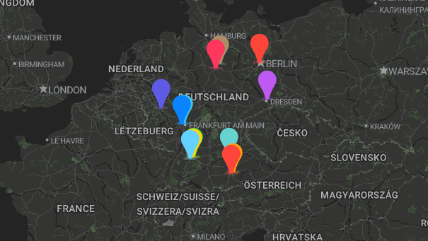 Map of company locations