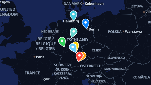 Map of company locations