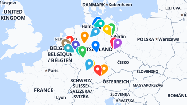 Map of company locations